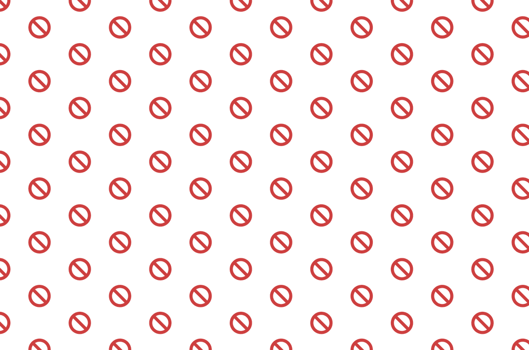Red Negation Pattern on Transparent Background