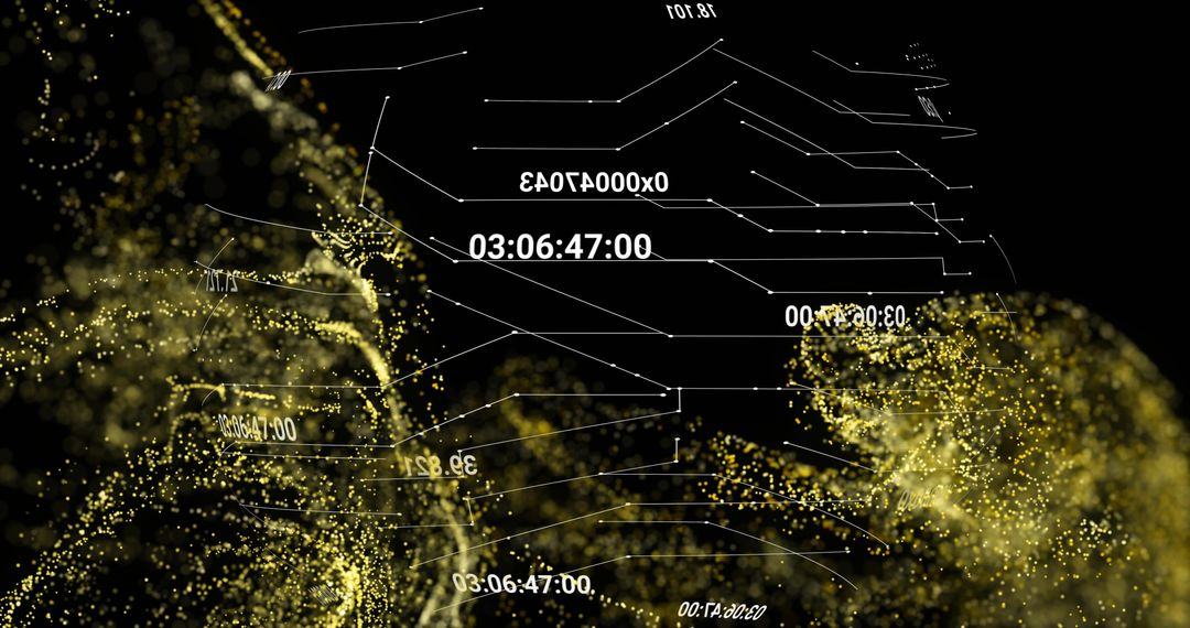 Futuristic Interface with Timecode and Data Clusters