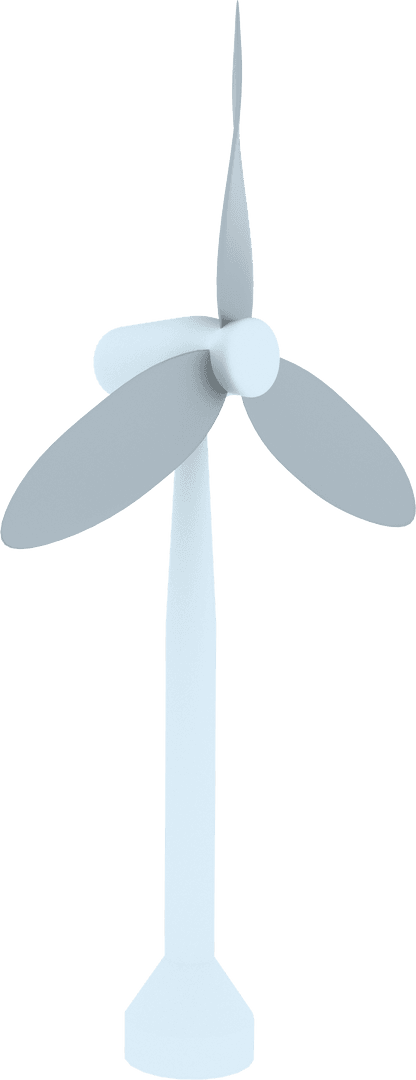 Transparent Wind Turbine Digital Illustration for Eco-Friendly Designs