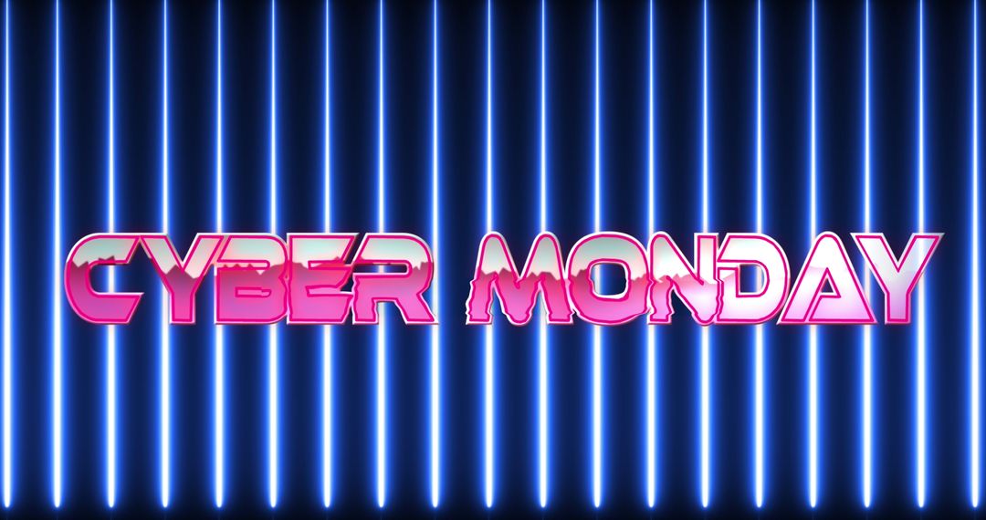 Cyber Monday Neon Futuristic Glow Sign Concept