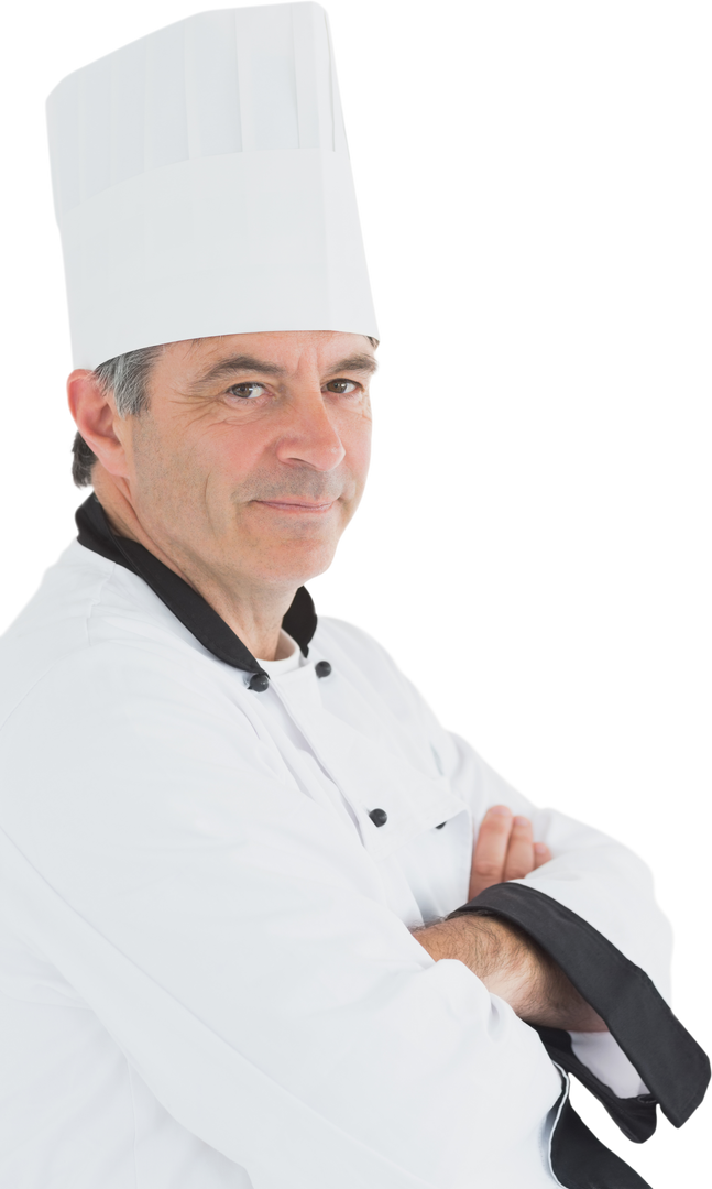 Confident Chef Portrait with Crossed Arms on Transparent - Download Free Stock Images Pikwizard.com