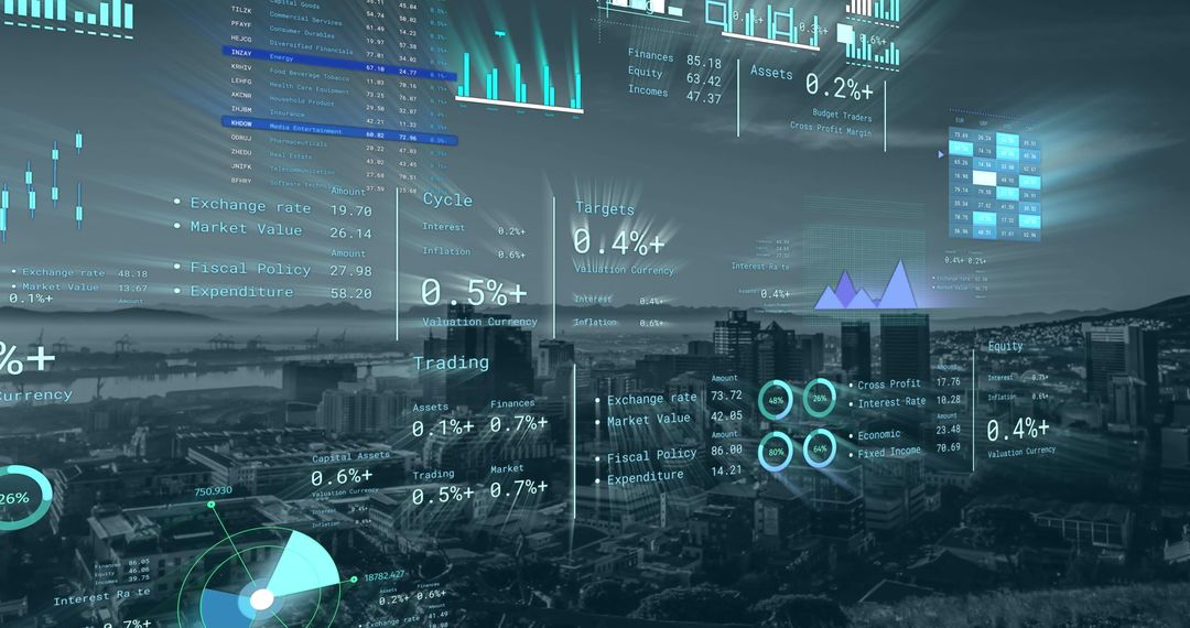 Innovative Financial Data Processing with Cityscape Background