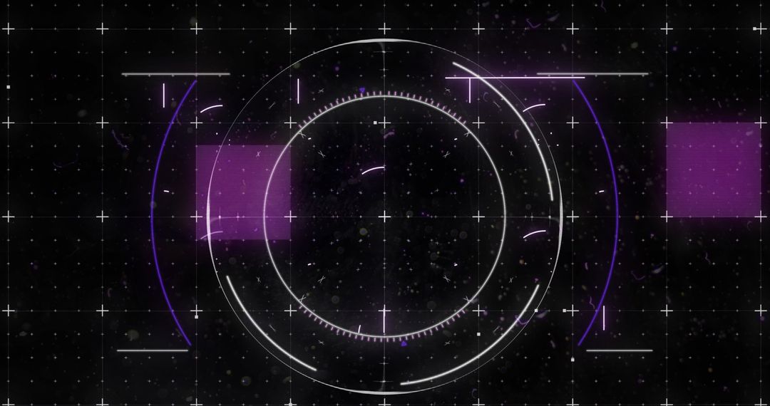 Futuristic Digital Interface with Scanning Data Dashboards