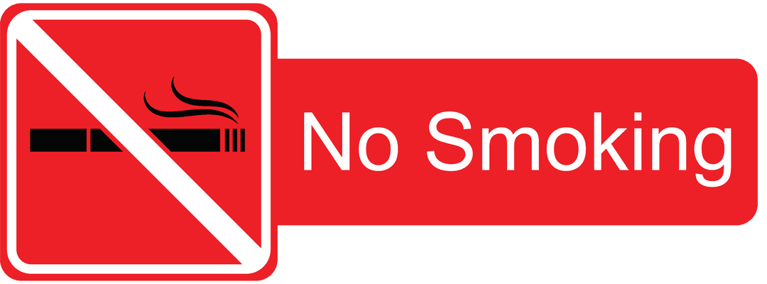 No Smoking Transparent Sign Vector Icon Illustration