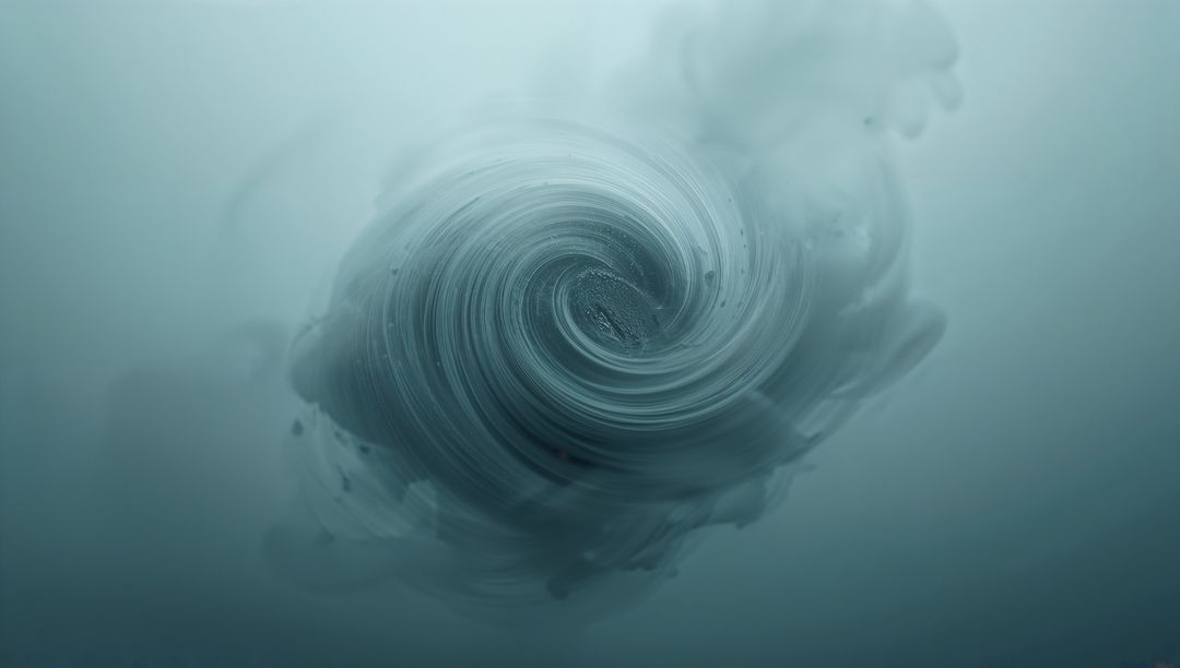Swirling Vortex in Gradient Teal-Gray Palette