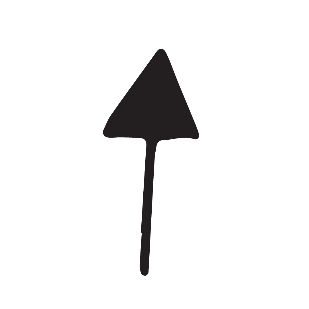 Simplistic Transparent Upward Arrow Symbol in Black