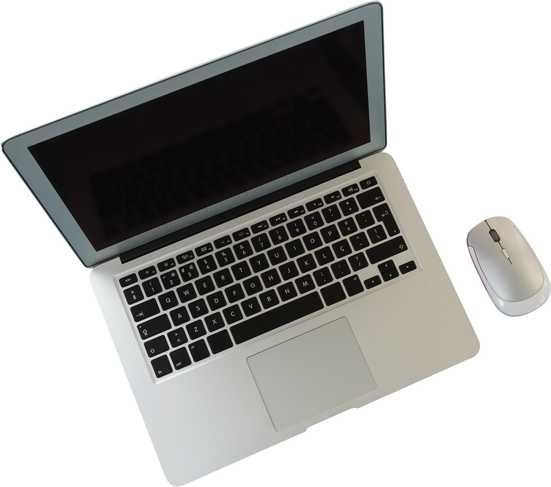 Modern Laptop with Mouse on Transparent Background - Download Free Stock Images Pikwizard.com