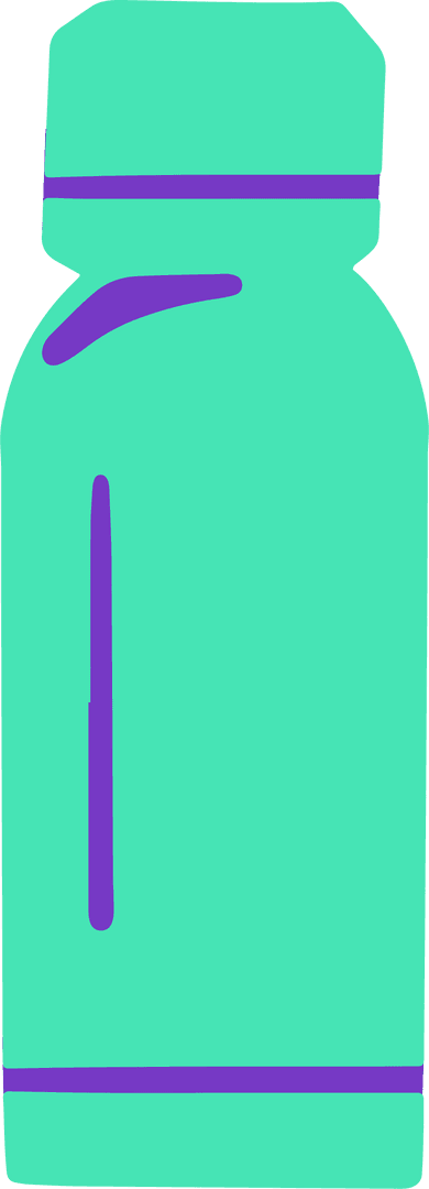 Minimalist Flat Shaker Bottle Silhouette Transparent Design