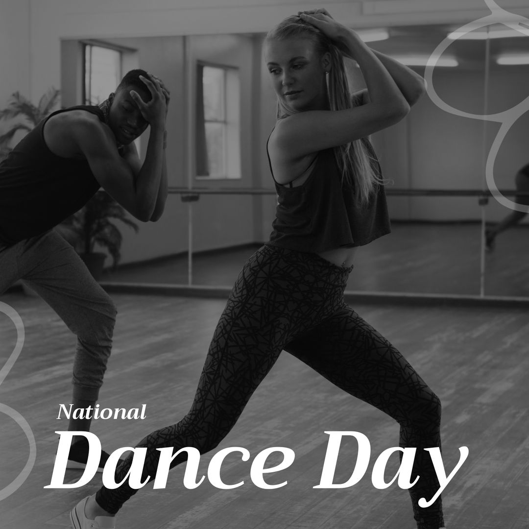 Energetic Dancers Celebrating National Dance Day in Studio