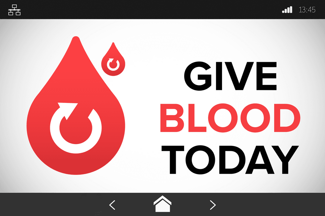 Give Blood Today Transparent Digital Interface Design