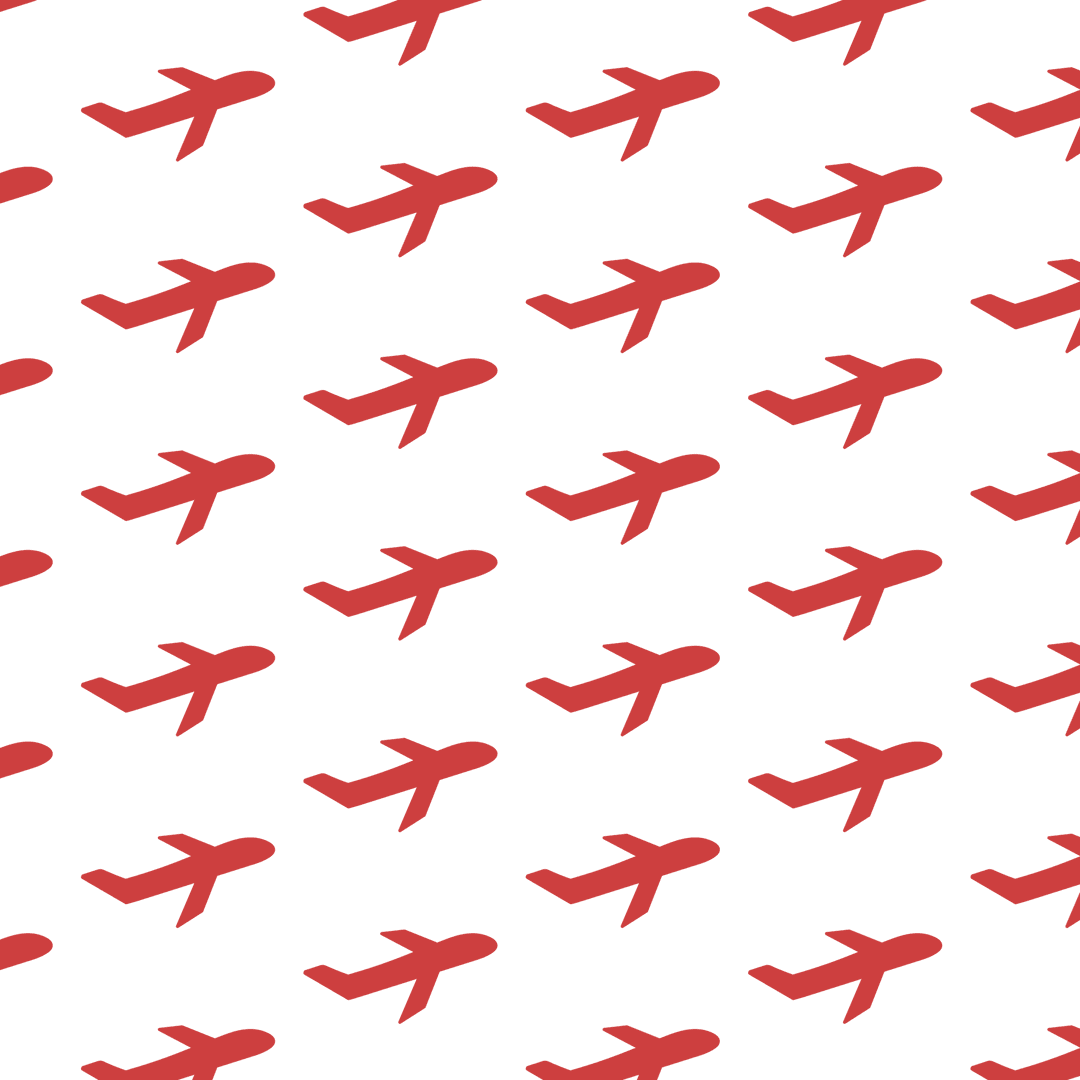 Airplane Silhouette Pattern Transparent Background Red Vector