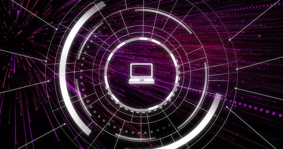 Digital Futuristic Illustration Featuring Network Connectivity