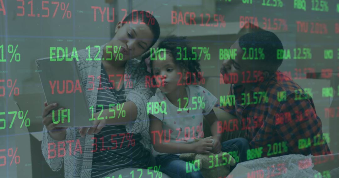 Diverse Family Exploring Digital Investments