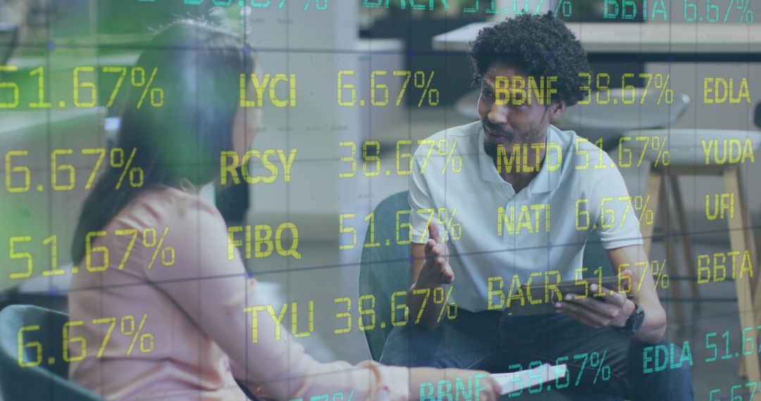 Collaborative Stock Market Strategy Discussion Among Colleagues