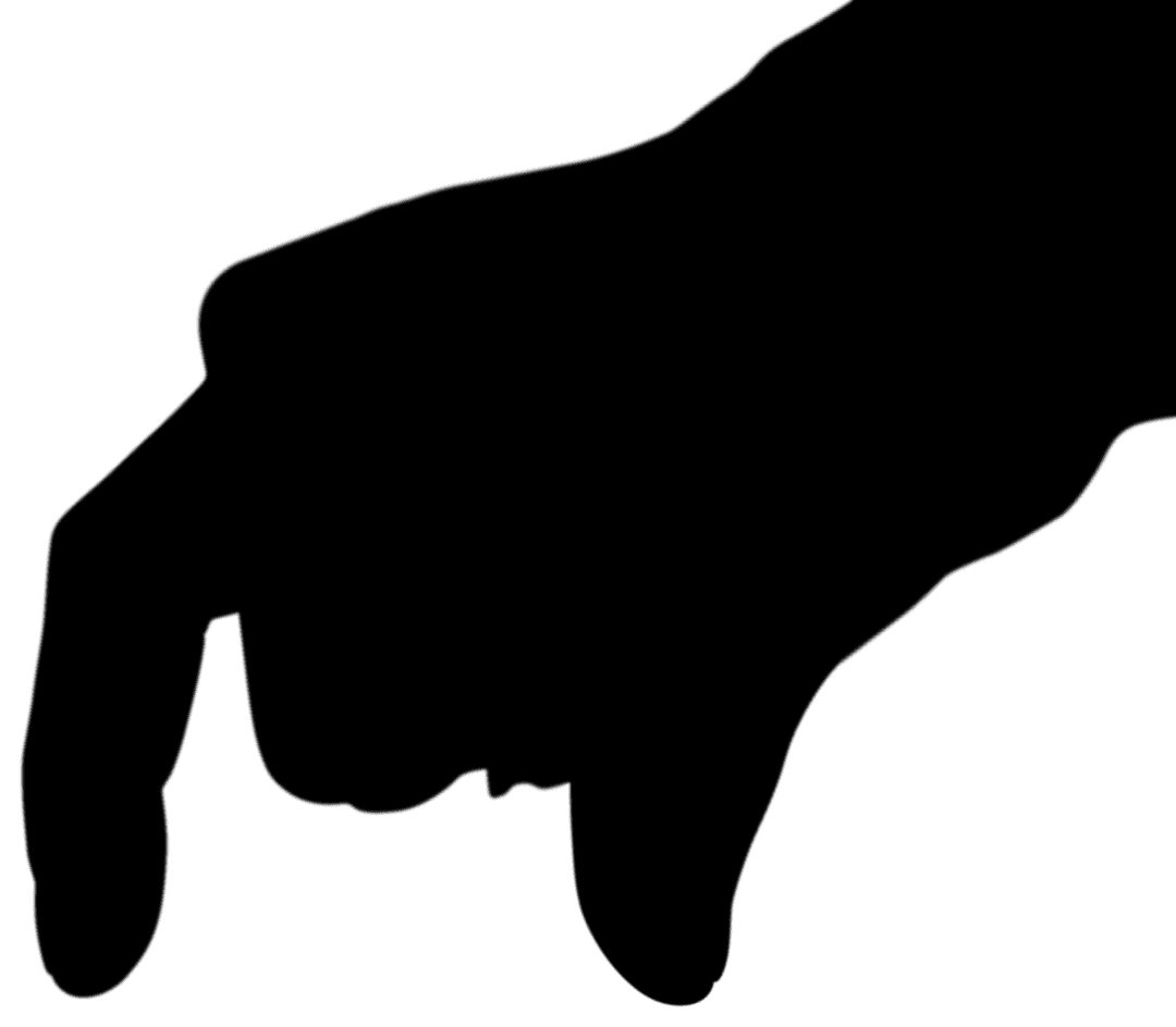 Transparent Silhouette of Hand Gesture Icon