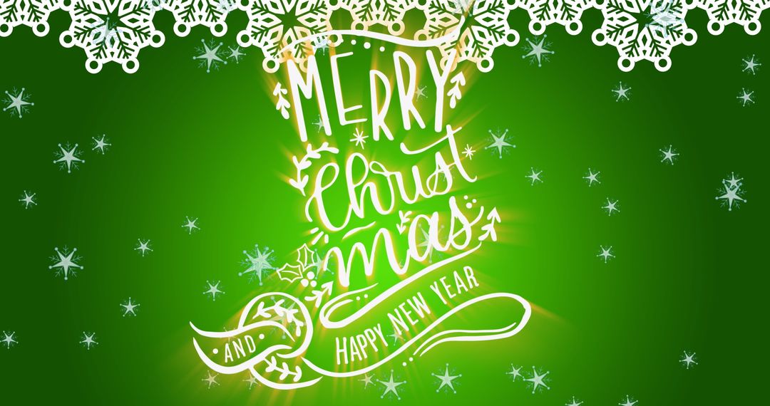 Festive Christmas and Happy New Year Greeting Card Design