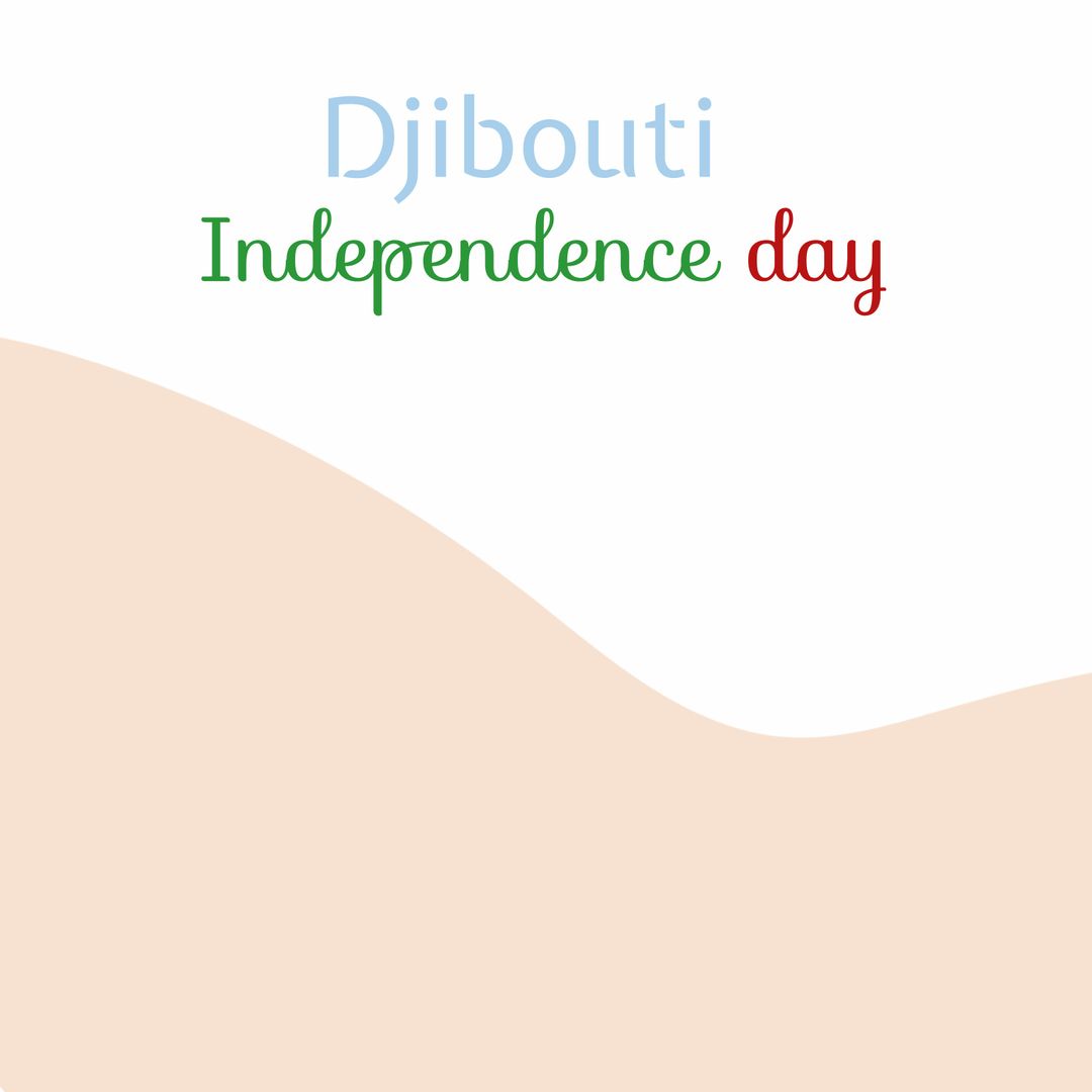 Djibouti Independence Day Celebration Design with Copy Space