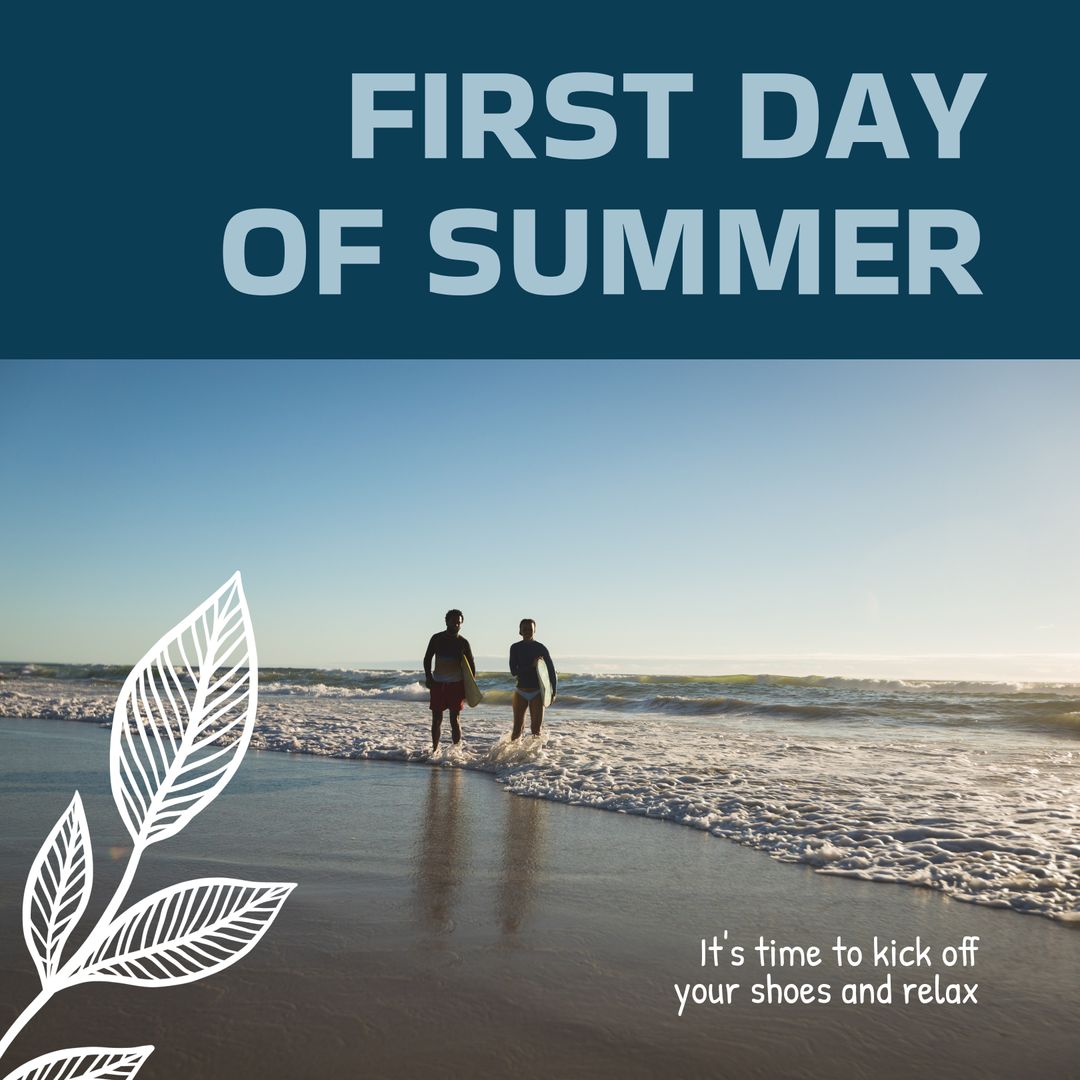 Summer Beach Excursion with Friends Promoting Relaxation