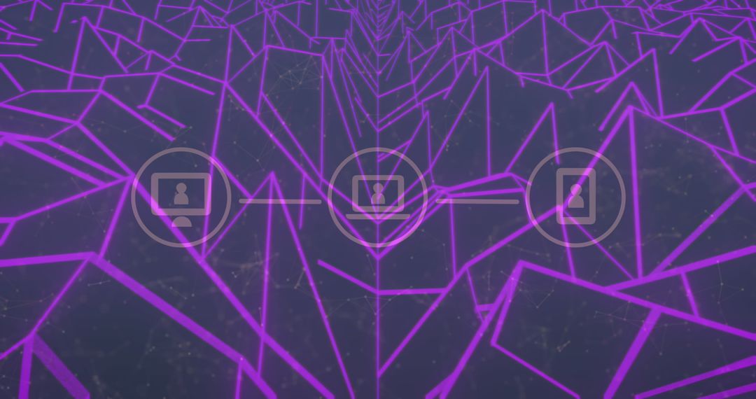 Futuristic Network Connections with Digital Interface Elements