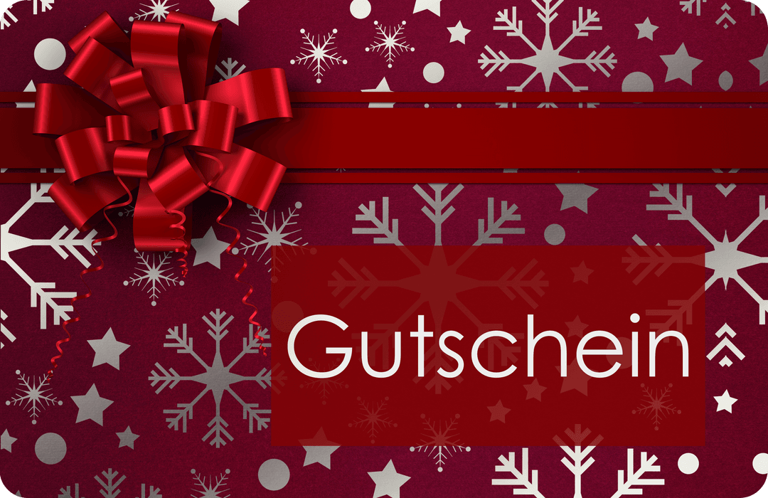 Festive Gutschein Card with Transparent Bow Marketing Design