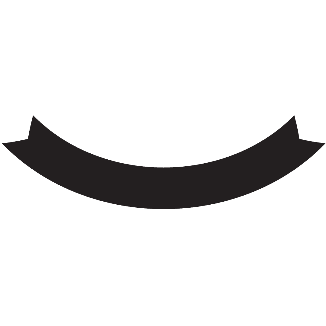 Minimalist Black Ribbon Design on Transparent Background