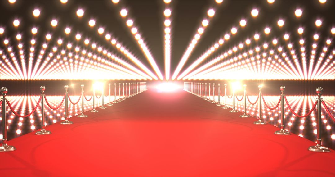 Illuminated Red Carpet Leading to Glowing Horizon - Free Images, Stock Photos and Pictures on Pikwizard.com