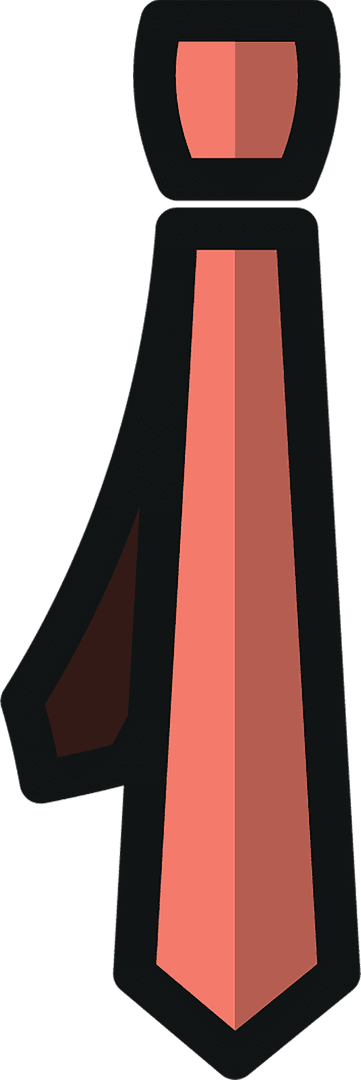 Red Tie on Transparent Background for Business and Fashion Promotion