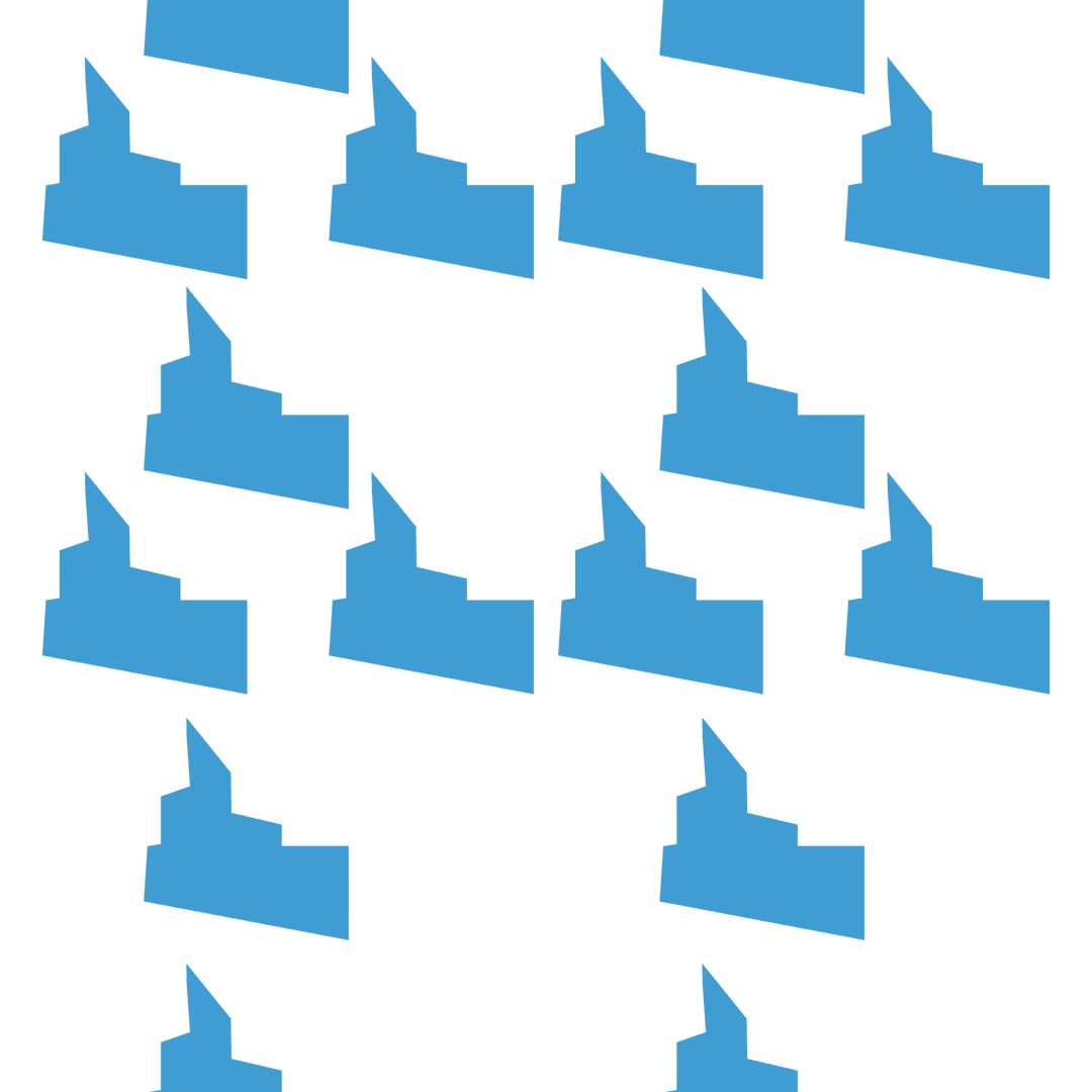 Abstract Blue Shapes Pattern on Transparent Background