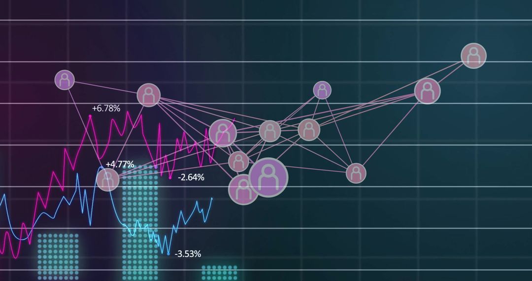 Digital Network Connections with Financial Data Visualization