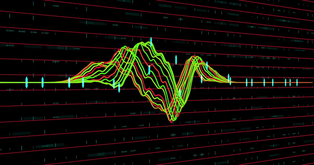 Dynamic Stock Market Graph Display on Digital Grid