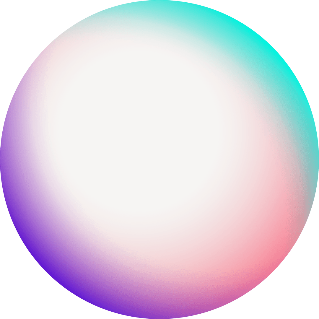 Abstract Pastel Gradient Sphere on Transparent Background