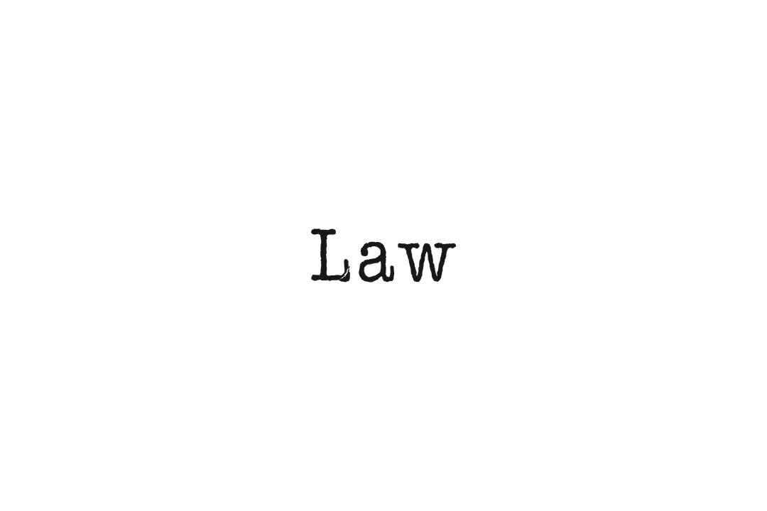 Law Text Digital Illustration on Transparent Background