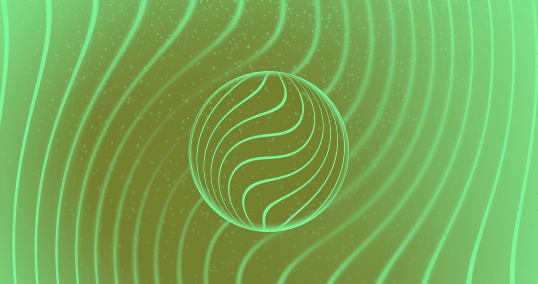 Green Circular Pattern with Falling Snow Effect