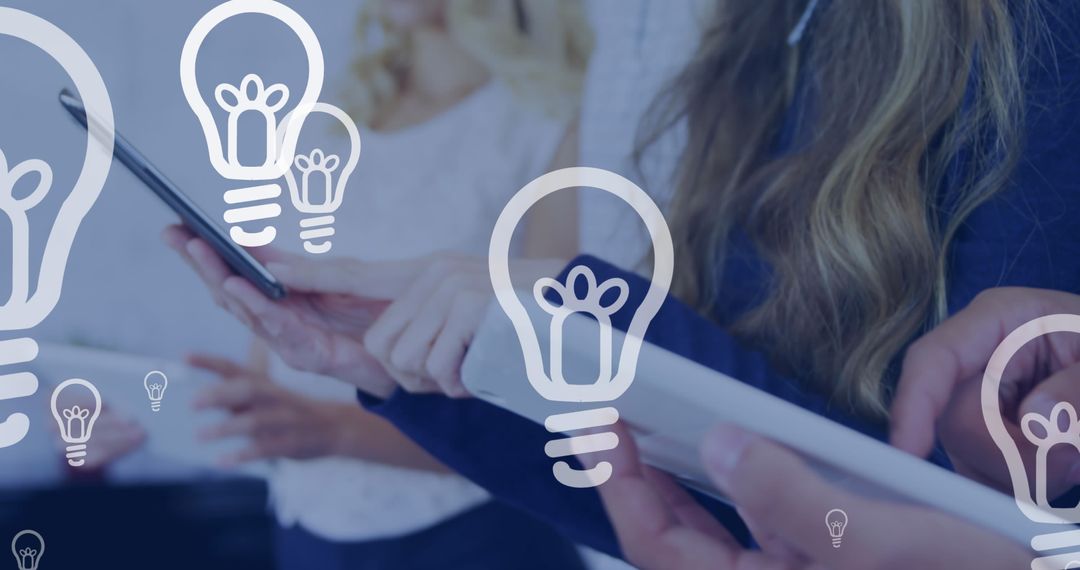 Innovative Business Team Using Digital Technology in Office