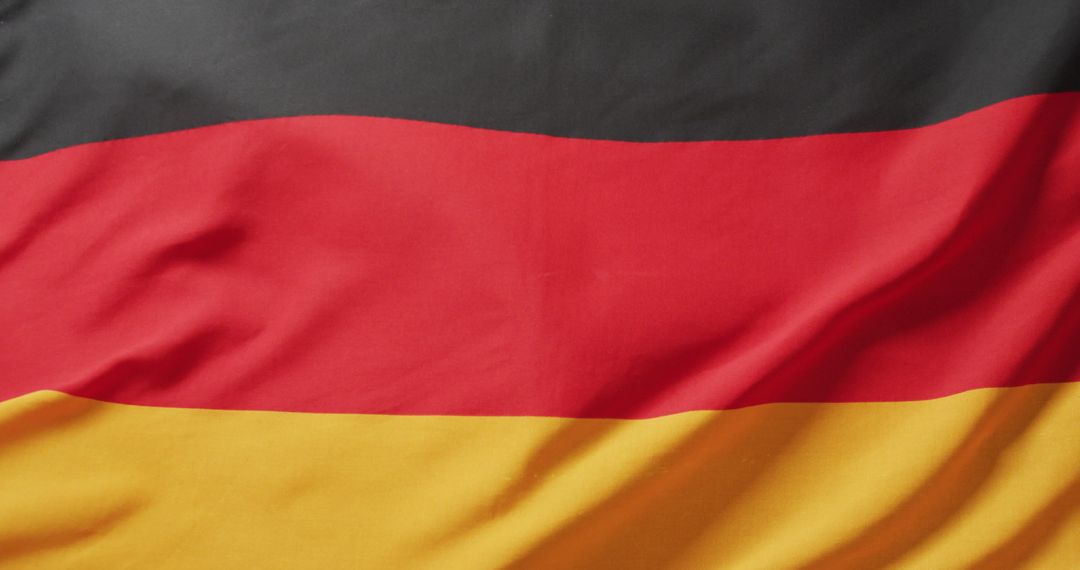 Flowing German National Flag Displaying Colors