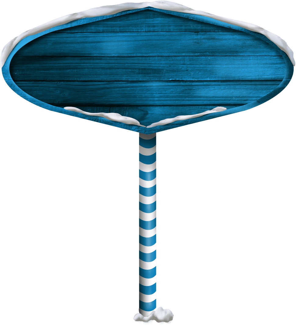 Transparent Winter Signboard with Snow