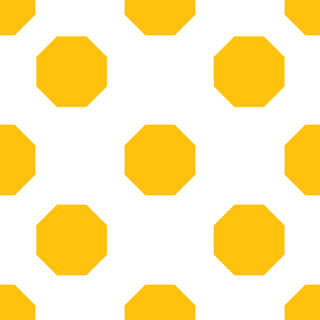 Yellow Octagon Pattern on Transparent Background