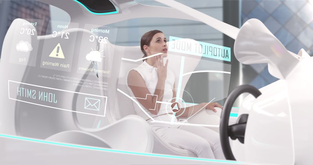 Futuristic Autonomous Vehicle with Advanced Interface Technology