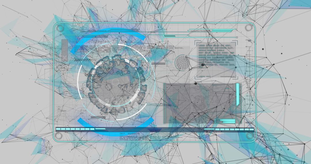 Futuristic Interface Displaying COVID-19 Medical Analysis