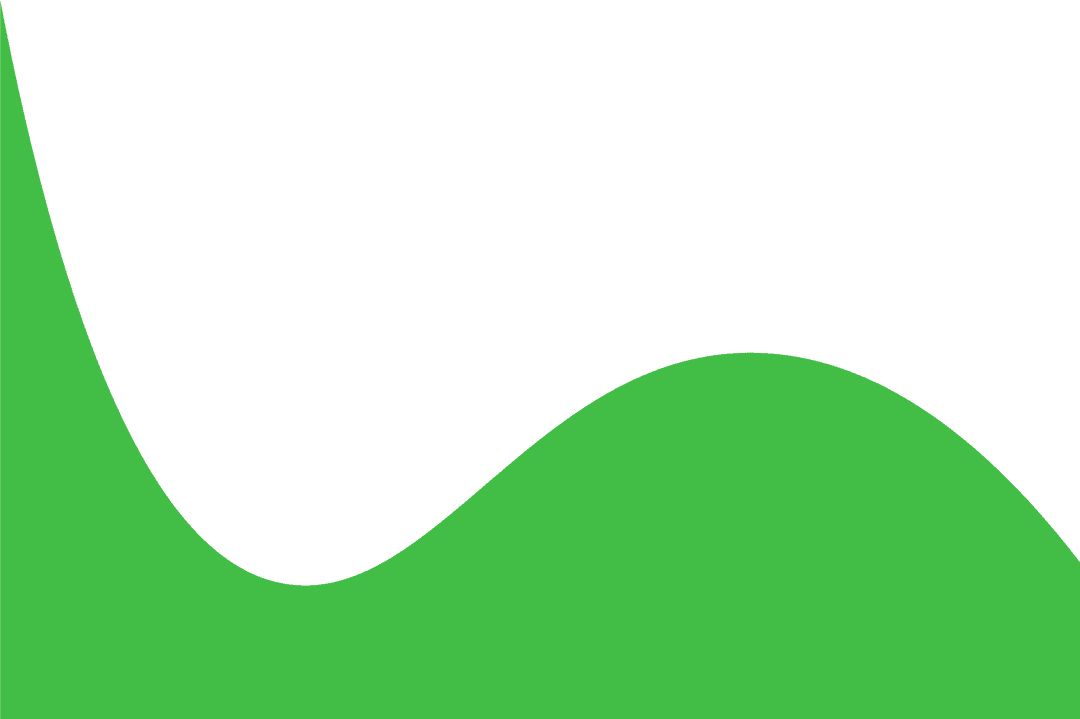 Dynamic Green Wave on Transparent Background
