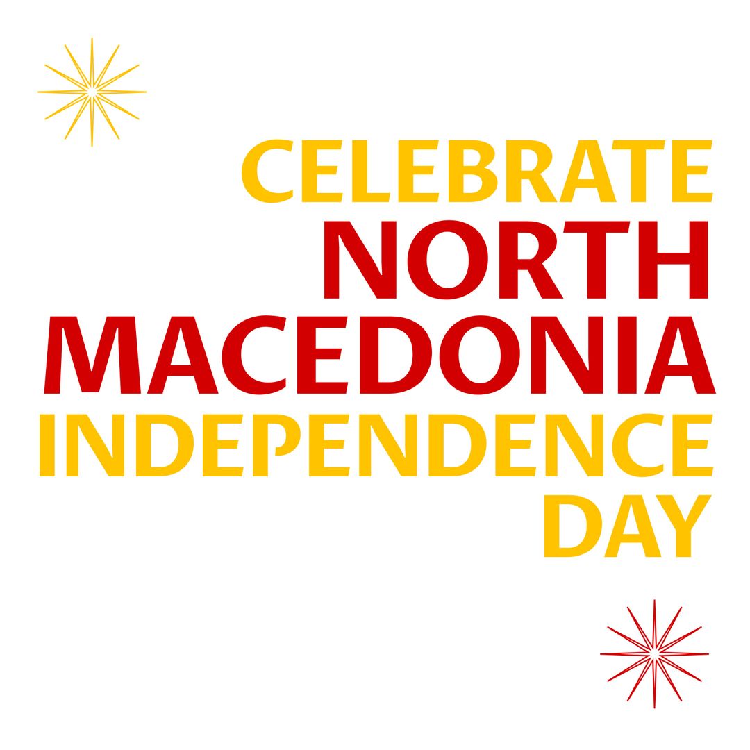 Celebrating North Macedonia Independence Day with Vibrant Colors