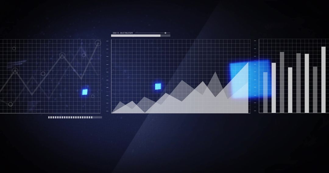 Digital Interface with Data Processing and Graphs - Free Images, Stock Photos and Pictures on Pikwizard.com