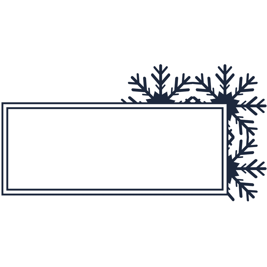 Transparent Frame with Snowflakes and Copy Space Design