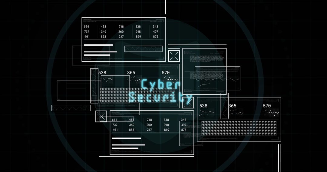 Futuristic Digital Interface showcasing Cybersecurity Age