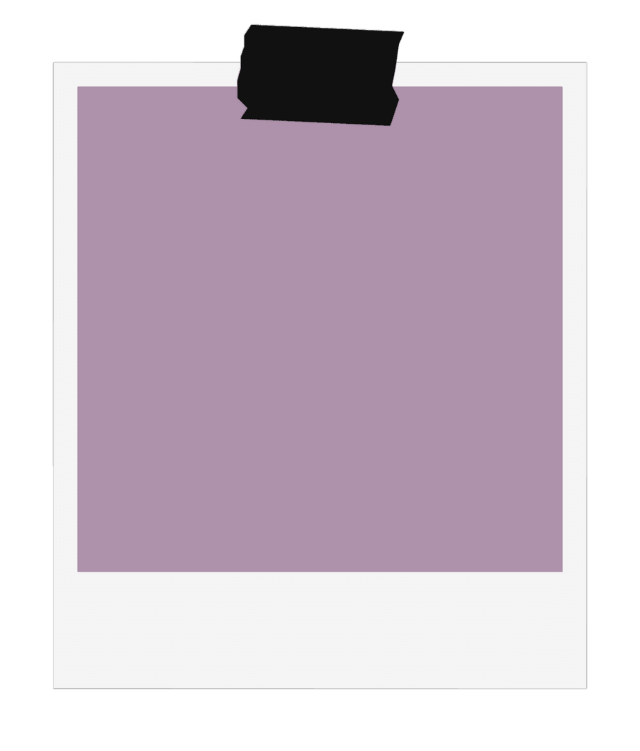 Minimalist Polaroid-Style Frame with Lavender Space and Transparent Plain Background