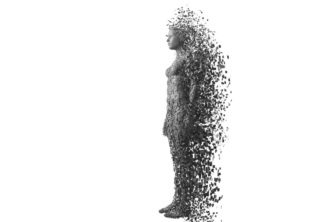 Transparent Brown Pixelated 3D Woman Disintegration Effect - Download Free Stock Images Pikwizard.com