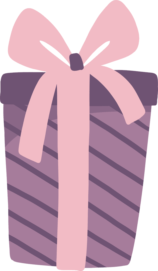 Elegant Transparent Gift Box with Pink Ribbon Bow