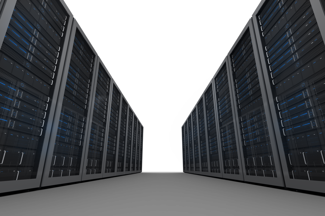 Transparent Rows of Server Racks in Darkened Data Center - Download Free Stock Images Pikwizard.com