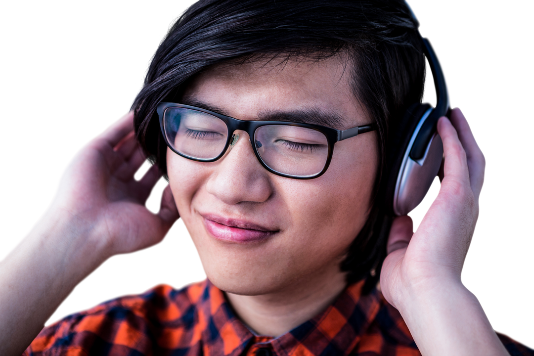 Smiling Person Wearing Headphones on Transparent Background - Download Free Stock Images Pikwizard.com