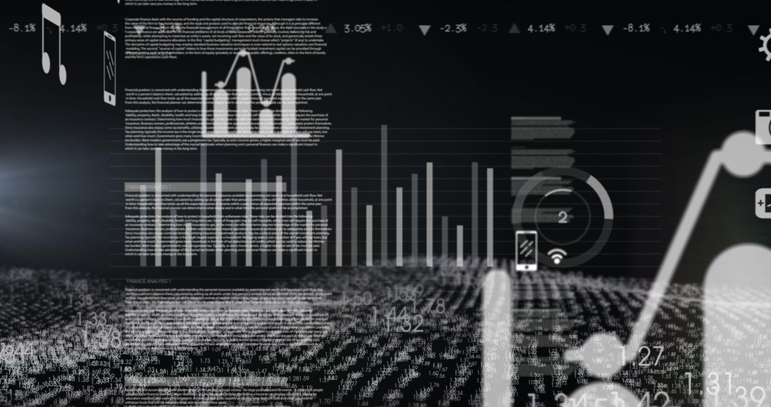 Digital Data Processing and Analytics Visualization - Free Images, Stock Photos and Pictures on Pikwizard.com